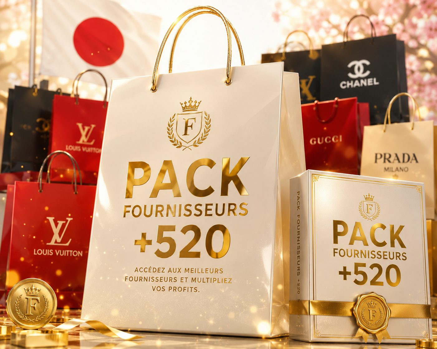 PACK FOURNISSEURS +520 AUTHENTIQUES (NIKE, LV, GUCCI, STONE ISLAND)